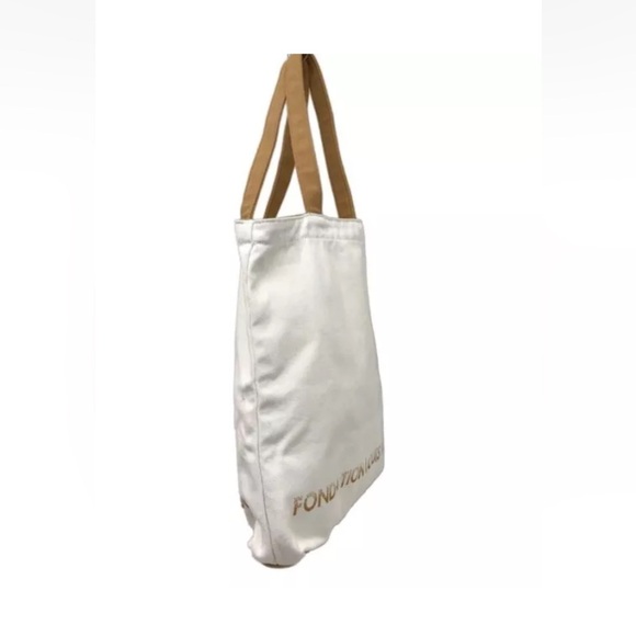 NEW~ Louis Vuitton ~ Fondation~ Cream & Tan Canvas Tote Bag ~ From Paris France - Picture 7 of 13